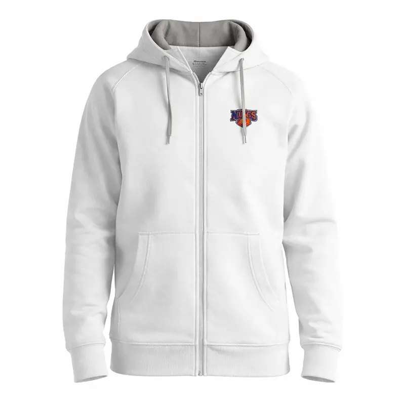 Men’s New York Knicks Antigua White Logo Victory Full-Zip Hoodie