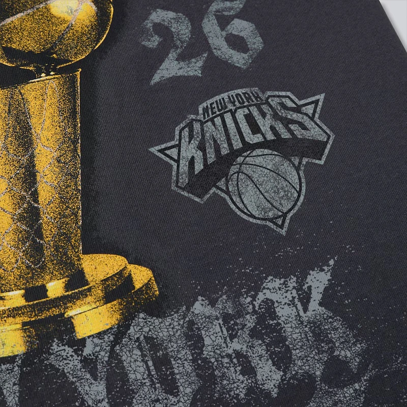 New York Knicks Nike 2026 NBA Finals Champions Authentic Locker Room Limited Edition On Court T-Shirt Gray - Image 4