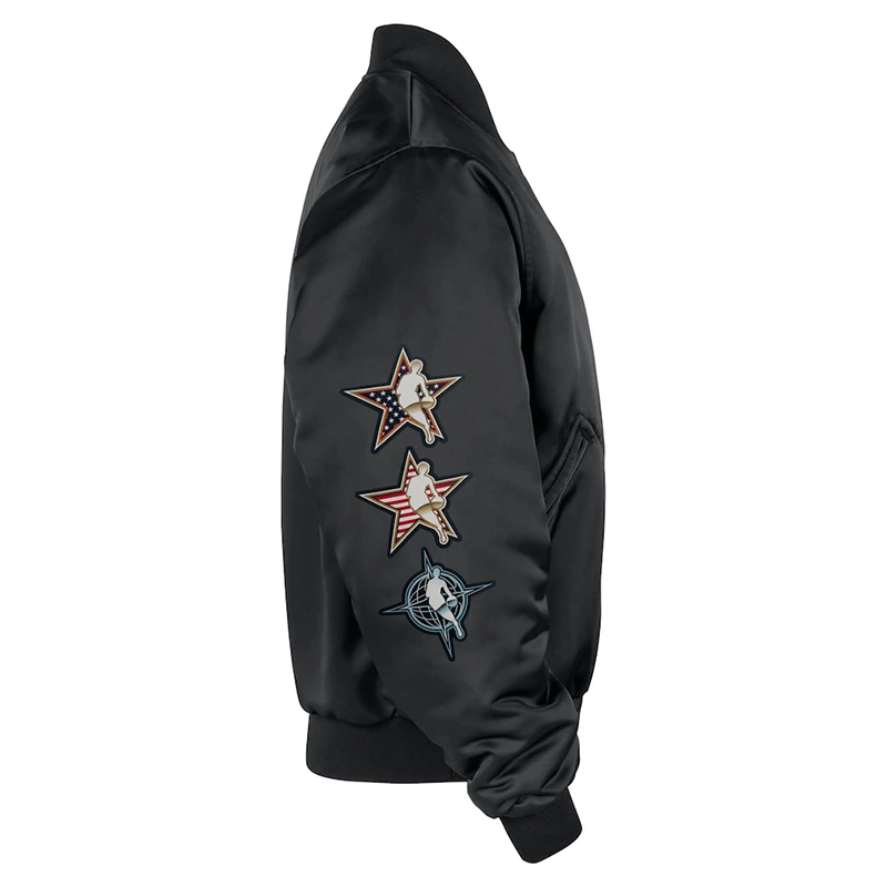 Men’s Nike Black 2026 NBA All-Star Game Satin Jacket - Image 3