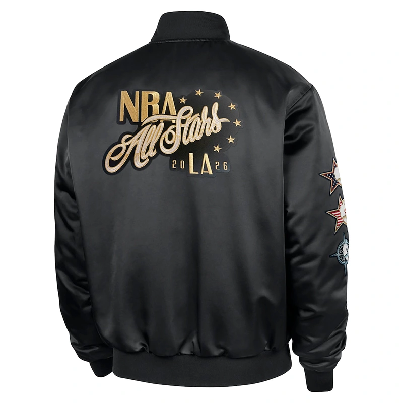 Men’s Nike Black 2026 NBA All-Star Game Satin Jacket - Image 4