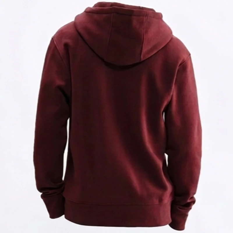 Men’s Nike Club Full-Zip Fleece Maroon Hoodie - Image 2