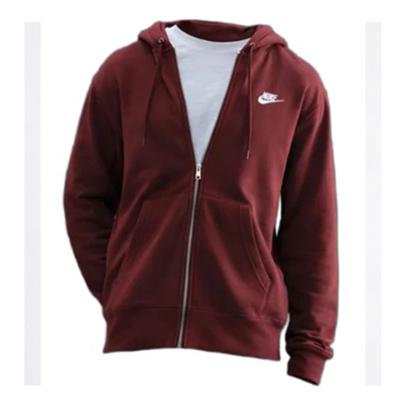 Men’s Nike Club Full-Zip Fleece Maroon Hoodie