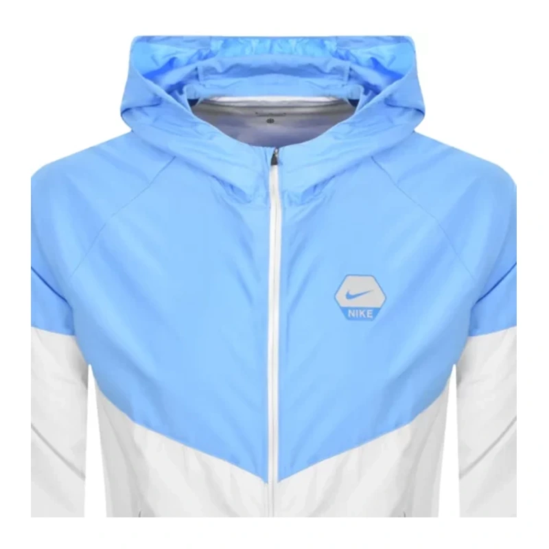 Mens Nike Full Zip Woven Blue Jacket - Image 2
