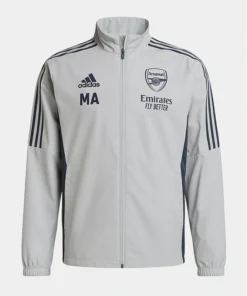 Mikel Arteta Arsenal FC Training Session Grey Jacket
