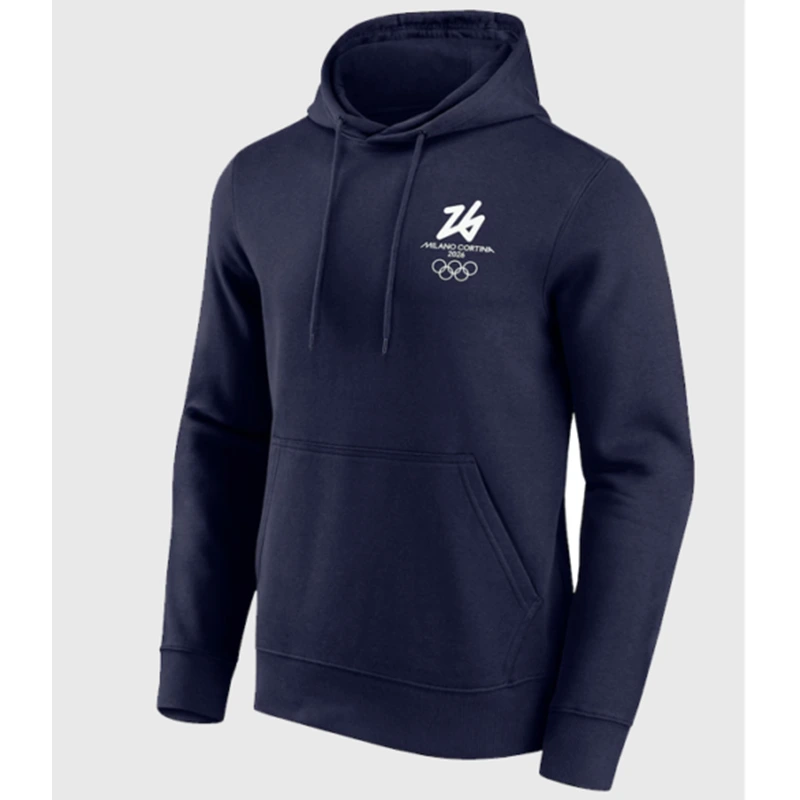 Milano Cortina 2026 Olympics Front & Back Logo Graphic Hoodie - Image 2