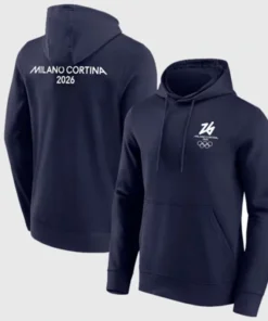 Milano Cortina 2026 Olympics Front & Back Logo Graphic Hoodie