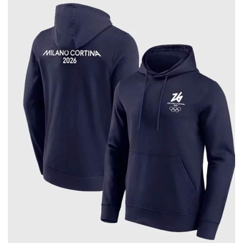 Milano Cortina 2026 Olympics Front & Back Logo Graphic Hoodie