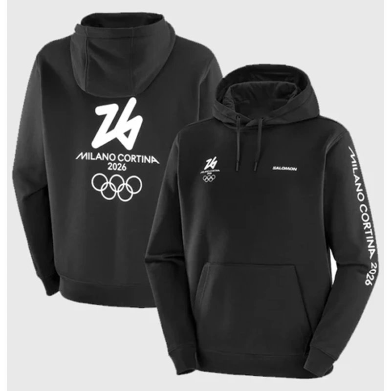 Milano Cortina 2026 Olympics Salomon Logo Graphic Hoodie
