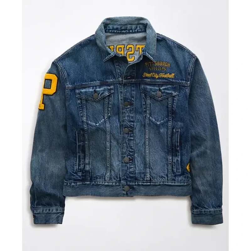 NFL Pittsburgh Steelers Blue Denim Jacket