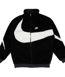 Nike Big Swoosh Reversible Boa Black Jacket
