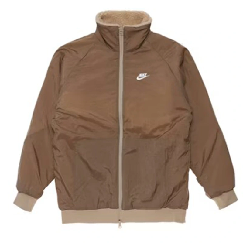 Nike Big Swoosh Reversible Boa Camel White Jacket - Image 3