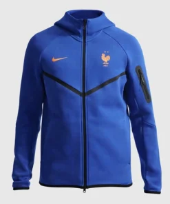 Nike France 2026 Tech Fleece Windunner Blue Hoodie