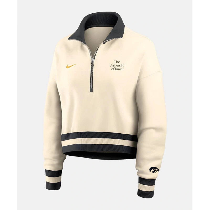 Nike Iowa Hawkeyes Legacy Half-Zip Tan Sweatshirt