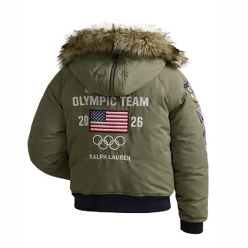 Olympic 2026 Team USA Bomber Green Jacket - Image 2