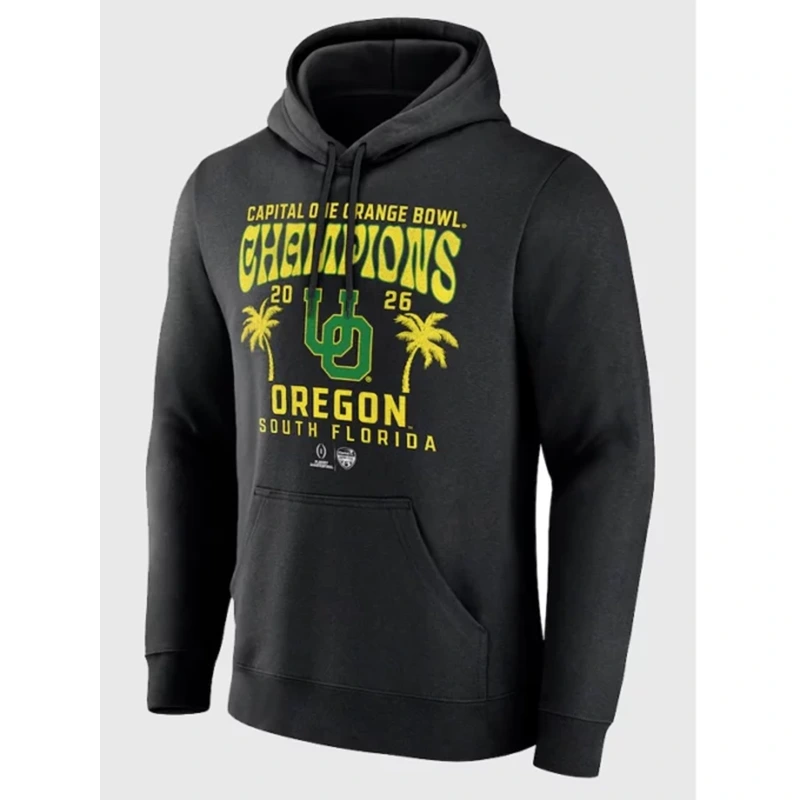 Oregon Ducks Playoff 2026 Orange Bowl Champions Hoodie - Image 2