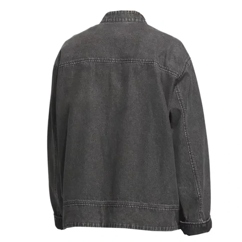 Original Chinese New Year Gray Denim Jacket - Image 2