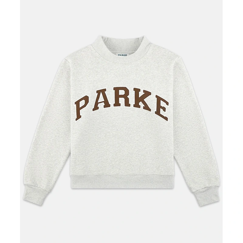 Parke Texas Varsity Mockneck Grey Sweatshirt