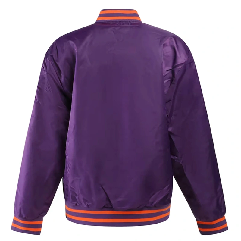 Phoenix Suns A Game Purple Varsity Satin Jacket - Image 2
