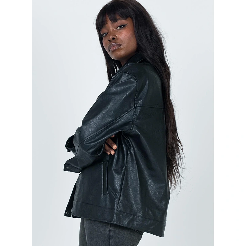 Princess Polly Leather Jacket - Image 3
