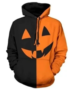 Pumpkin Head Black & Orange Hoodie