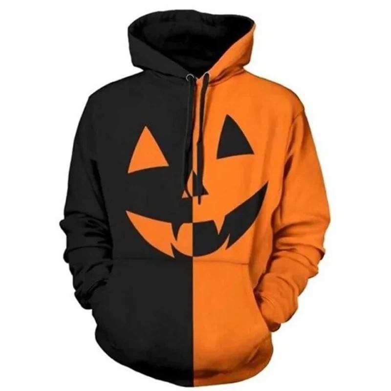 Pumpkin Head Black & Orange Hoodie