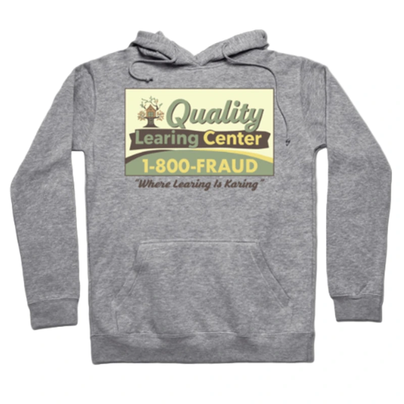 Quality Learing Center Gray Pullover Hoodie