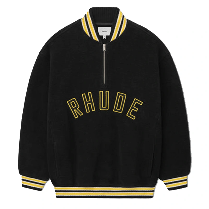 Rhude Quarter-Zip Pullover Varsity Jacket