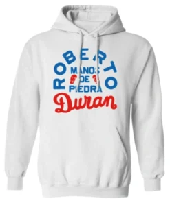 Roberto Duran White Pullover Hoodie