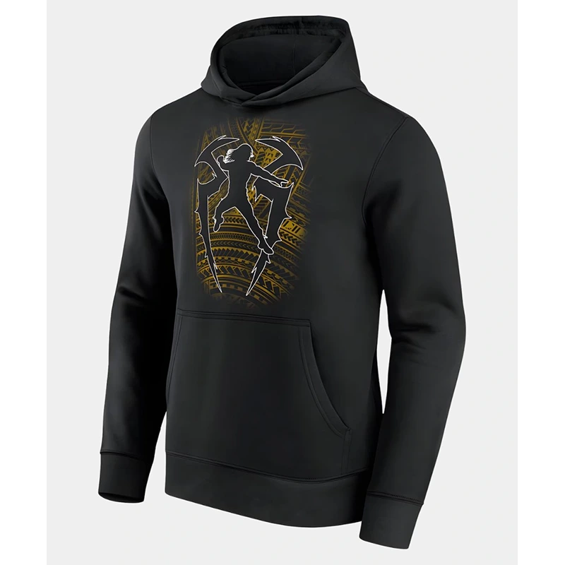 Roman Reigns Tribal Logo Pullover Black Hoodie - Image 2