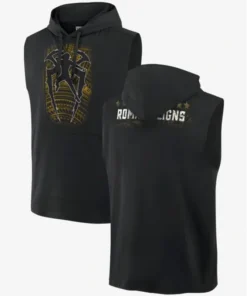 Roman Reigns Tribal Logo Sleeveless Black Hoodie