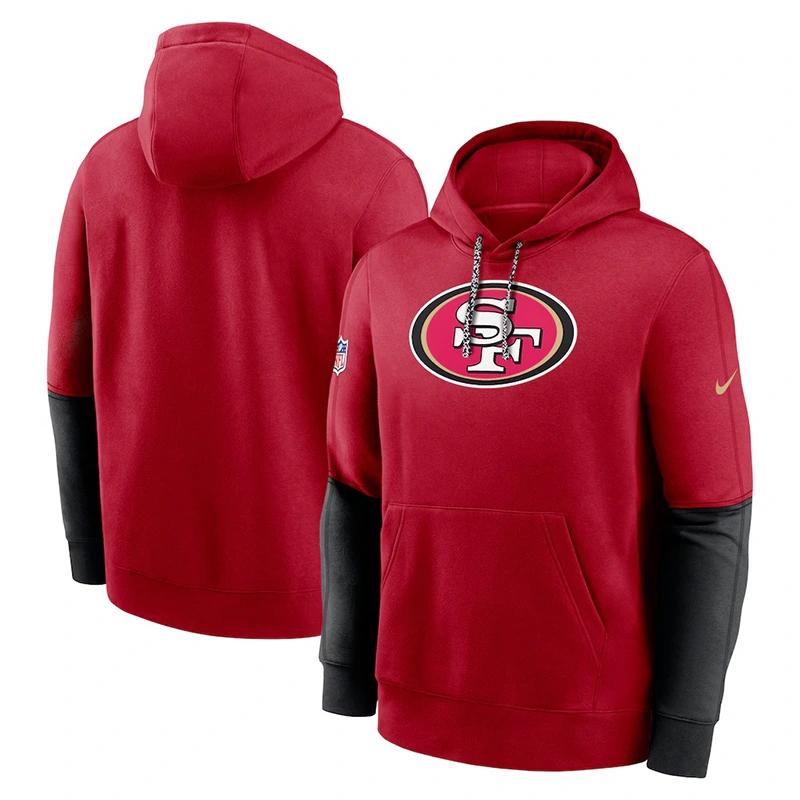 San Francisco 2024 Sideline Club Pullover Red Hoodie