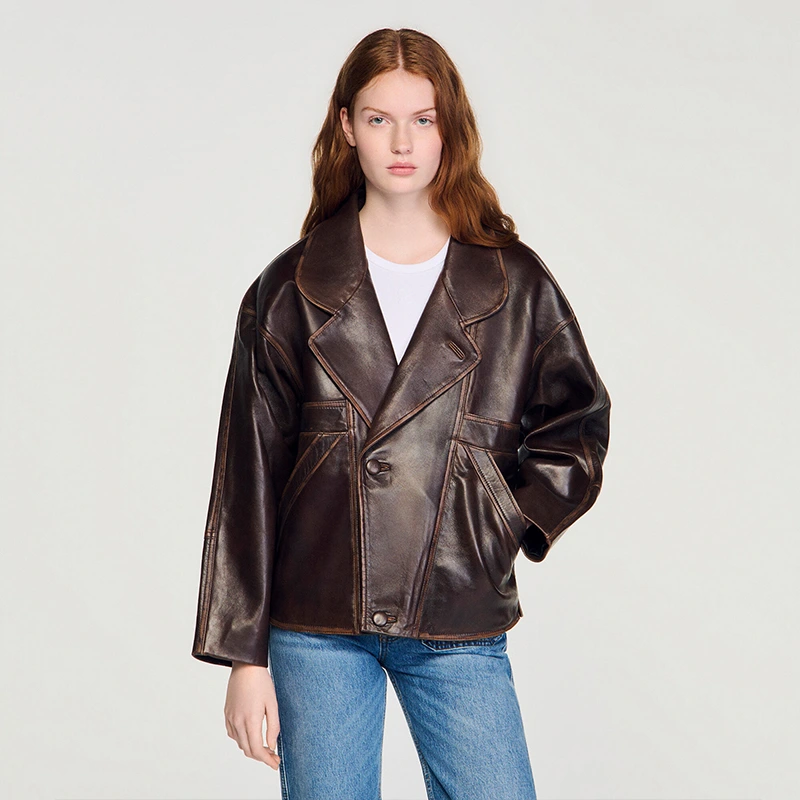 Sandro Leather Jacket - Image 3