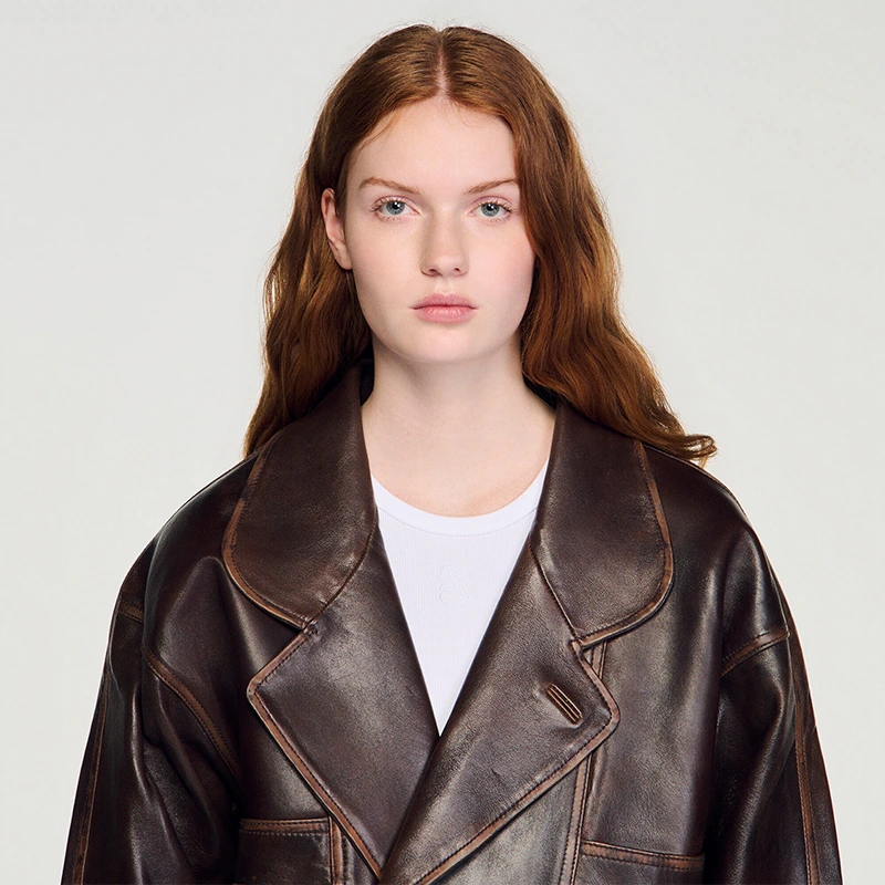Sandro Leather Jacket - Image 2
