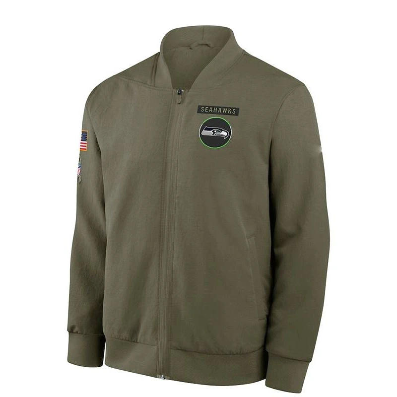 Seattle Seahawks 2025 Salute to Service Bomber Jacket - Image 2