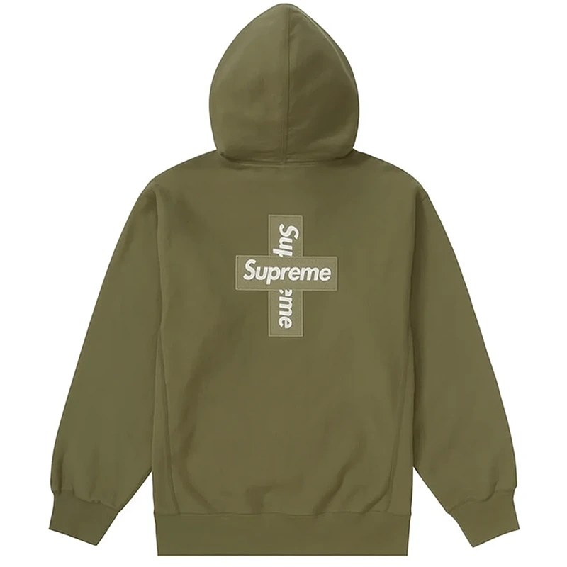 Supreme Cross Box Green Hoodie - Image 2