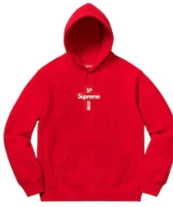 Supreme Cross Box Logo Red Hoodie