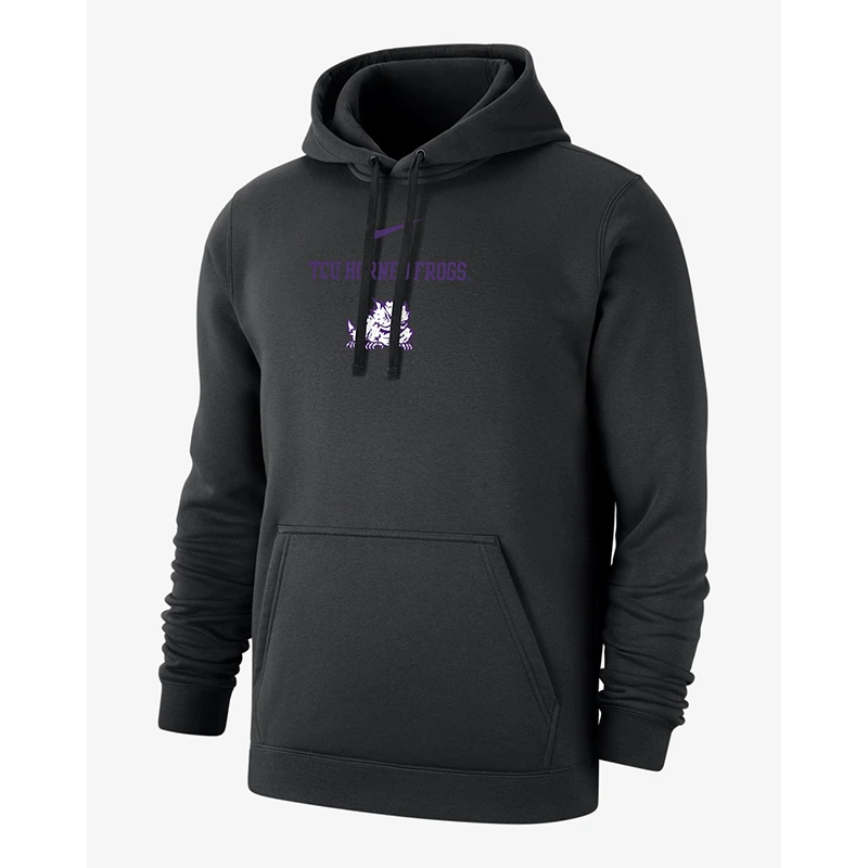 TCU Club Fleece Men’s Nike College Black Hoodie