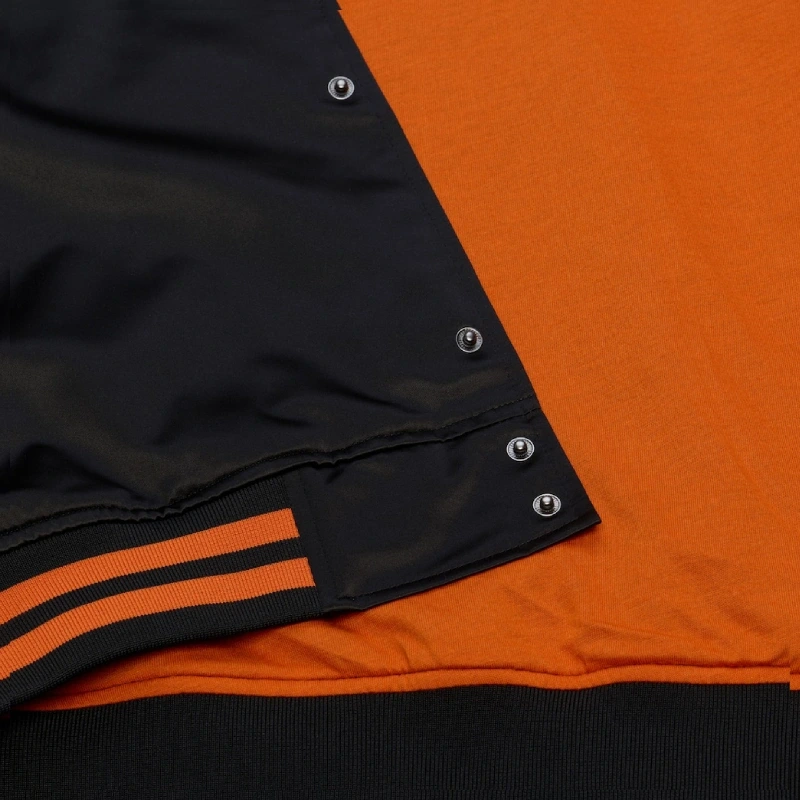Texas Longhorns Double Clutch Lightweight Black Satin Jacket - Image 3