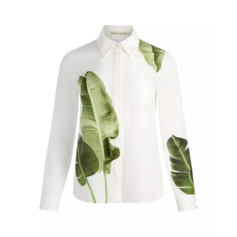 The Neighborhood S08 Tichina Arnold Leaf Print Shirt