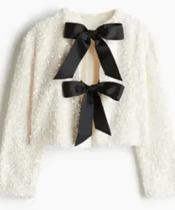 The Voice S28 Gina Mile Sequin Black Bow Jacket