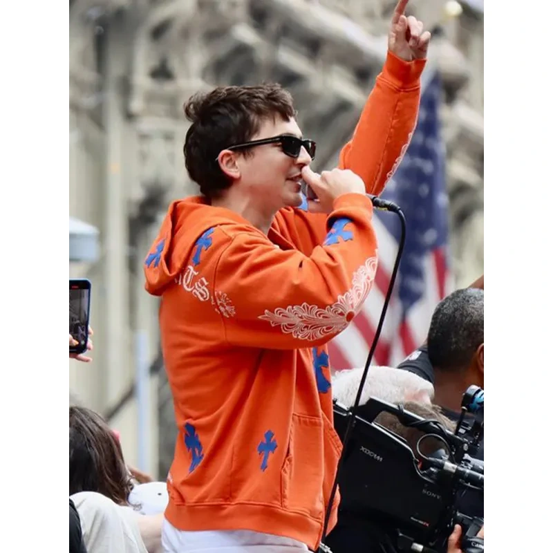 Timothée Chalamet Knicks Parade Hoodie - Image 5
