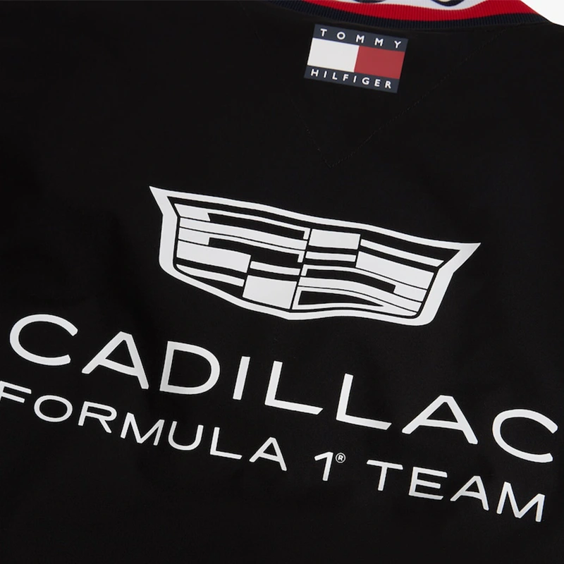 Unisex Cadillac Tommy Hilfiger Team Replica Black Varsity Jacket - Image 3