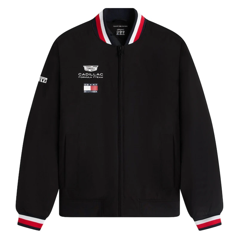 Unisex Cadillac Tommy Hilfiger Team Replica Black Varsity Jacket