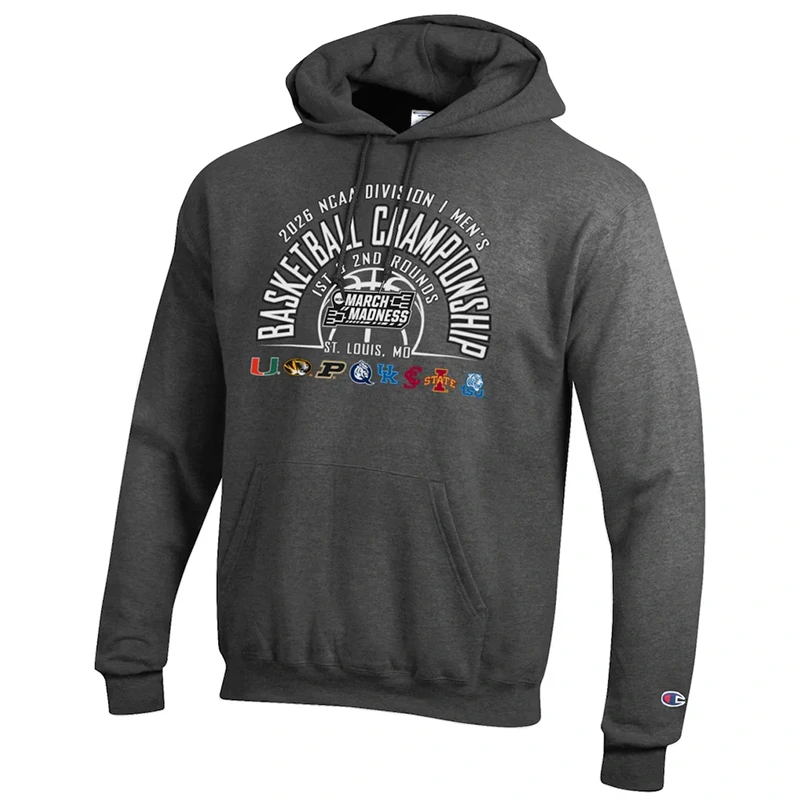 Unisex Champion Gray NCAA 2026 March Madness St. Louis Hoodie - Image 2