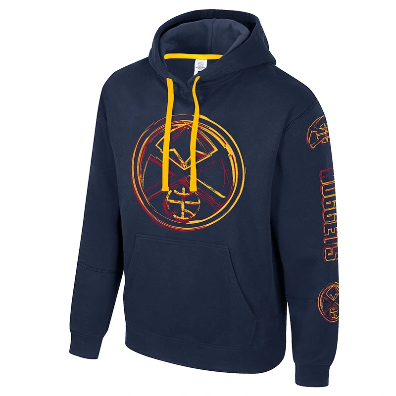 Unisex Denver Nuggets Stadium Essentials Navy Elementized Hoodie - Image 2