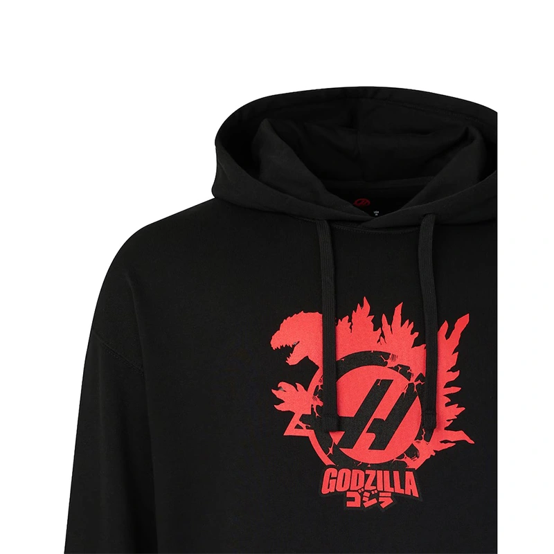 Unisex Haas X Godzilla Graphic Black Hoodie - Image 4