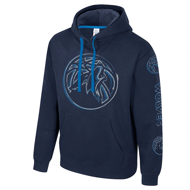 Unisex Minnesota Timberwolves Stadium Essentials Navy Elementized Hoodie - Image 2