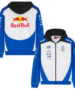 VCARB Hugo 2026 Team White & Blue Full Zip Hoodie