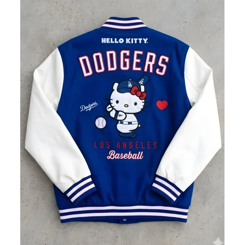 Women’s Hello Kitty Dodgers Blue & White Jacket - Image 2