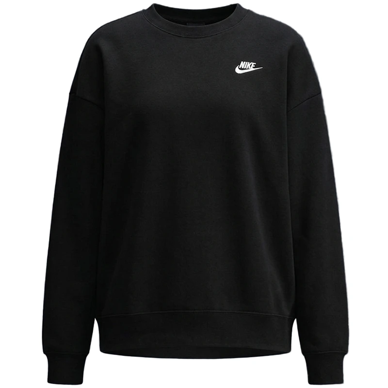 Women’s Nike Sportswear Club Fleece Crew-Neck Black Sweatshirt